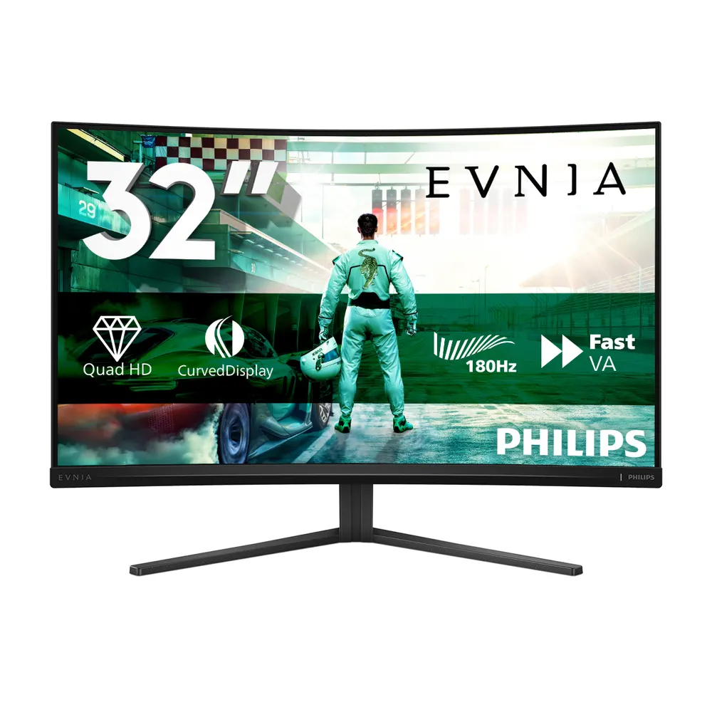 Monitor Philips  32M2C3500L/00 31.5"/VA,zakrivljen/2560x1440/180Hz/1ms GtG/HDMIx2,DP/Adaptive sync
