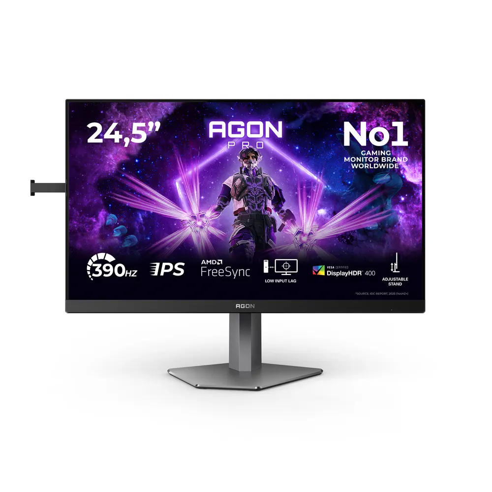 Monitor AOC AGON AG256FS 24.5"/IPS/1920x1080/390Hz/1ms GtG/HDMIx2,DP,USB/adaptive sync/pivot/crna