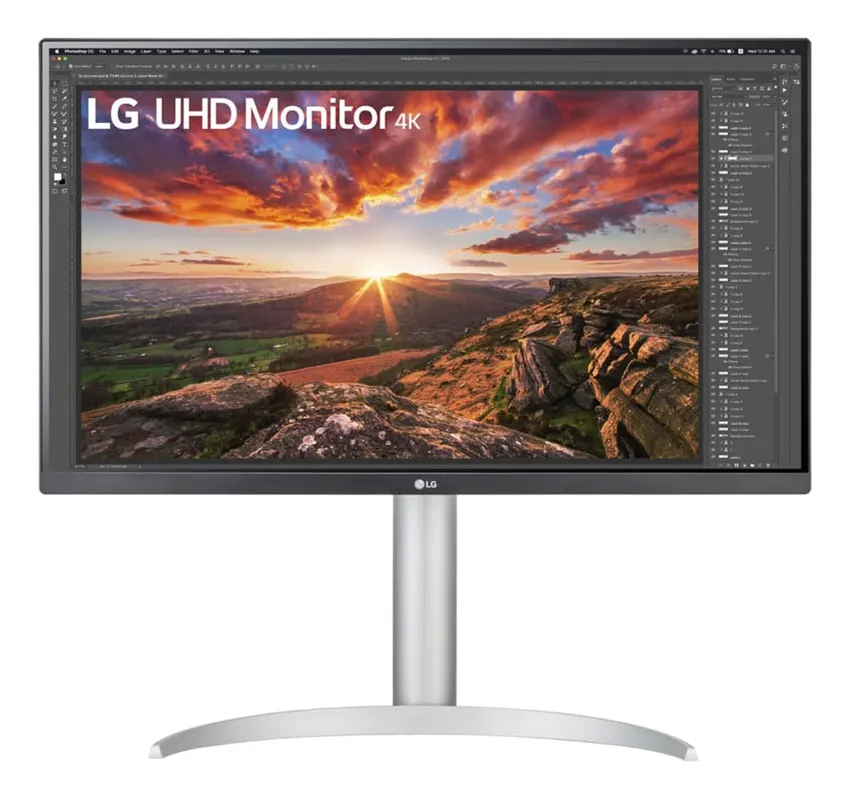 Monitor LG 27UP850K-W 27"/IPS/3840x2160/60Hz/5ms GtG/HDMIx2,DP,USB,USB type C/VESA/pivot/srebrna