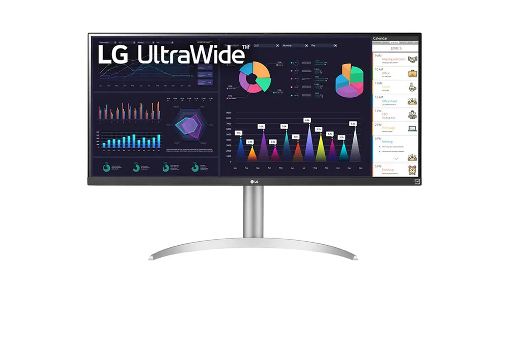 Monitor LG 34WQ650-W 34"/IPS,21:9/2560x1080/100Hz/5ms GtG/HDMI,DP,USB C/freesync/VESA/visina/srebrna