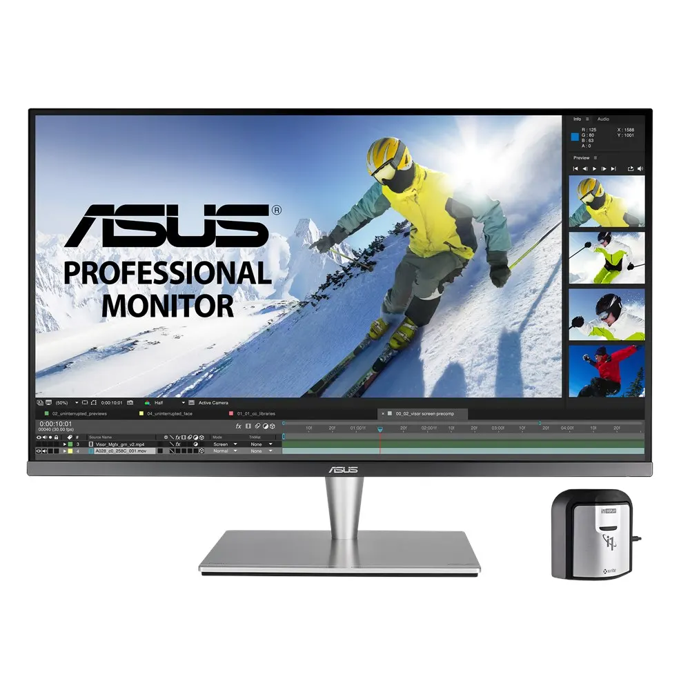 Monitor ASUS ProArt PA32UC-K 32"/IPS/3840x2160/60Hz/5ms GtG/HDMIx4,DP,USB,Thunderbolt3/pivot,visina