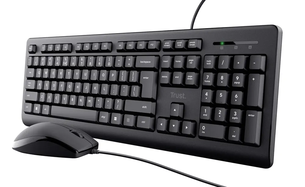 Tastatura+miš TRUST Primo žicni set/US/crna