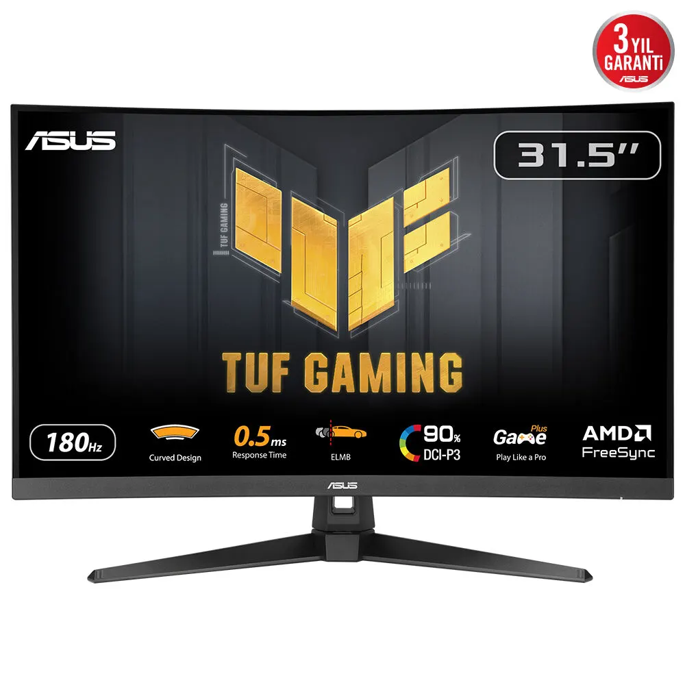 Monitor ASUS TUF VG32WQ3B 31.5"/VA,zakrivljen/2560x1440/180Hz/0,5ms GtG/HDMIx2,DP/Freesync/crna
