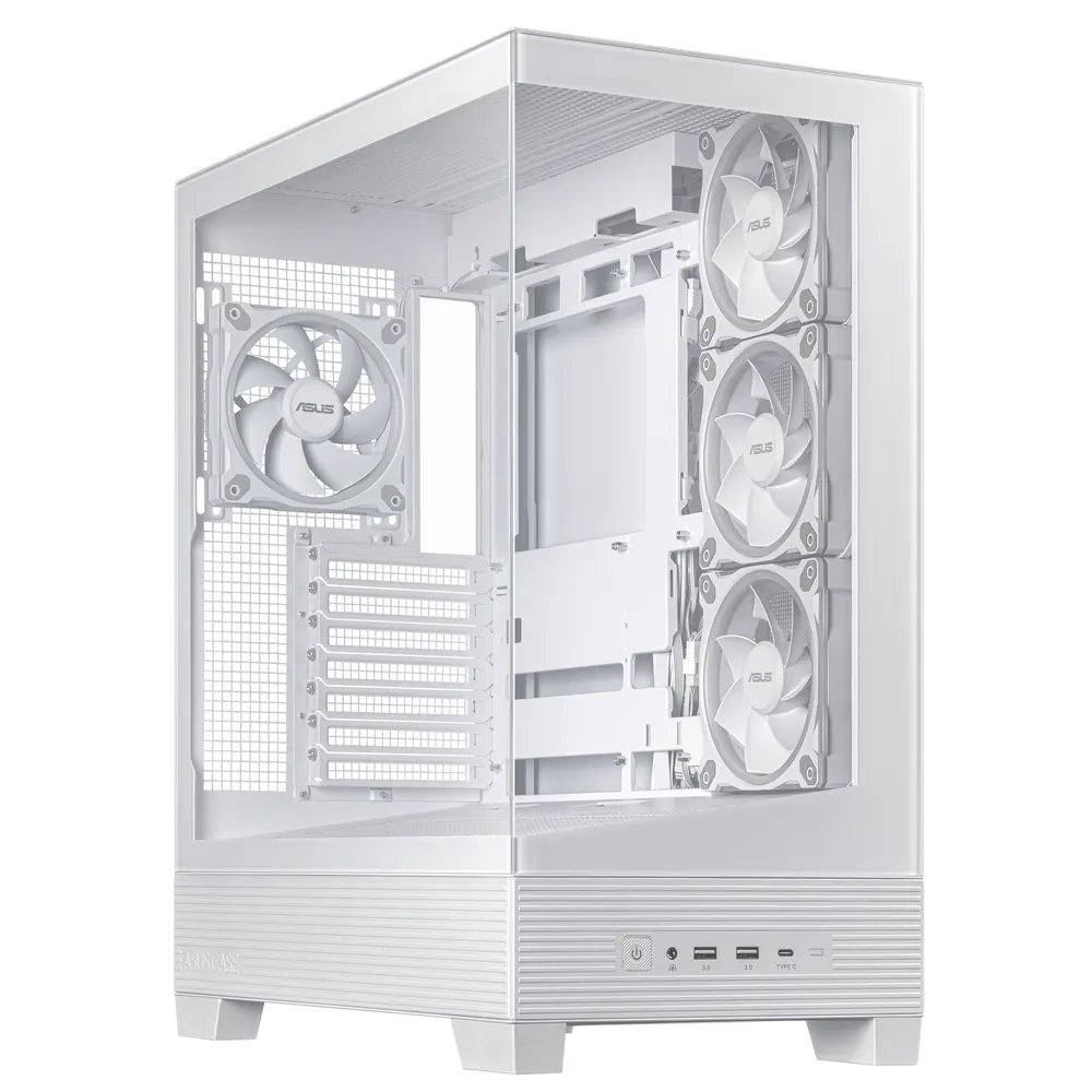 Kucište ASUS A31 PLUS TG ARGB Mid Tower/ATX/Micro ATX/Mini ITX/bez napajanja/RGB/bela