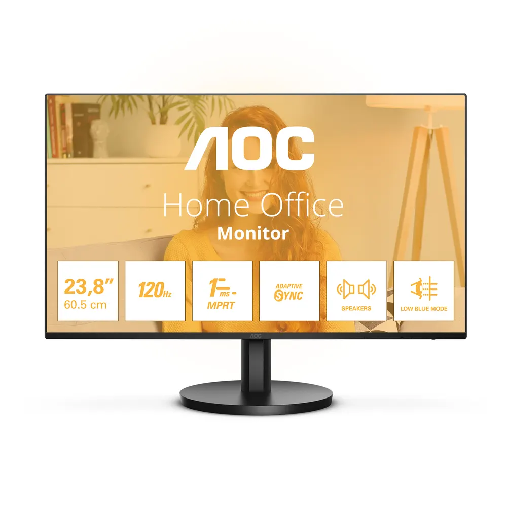 Monitor AOC 24B3QA2 23.8"/IPS/1920x1080/120Hz/1ms MPRT/VGA,HDMI,DP/Adaptive sync/zvučnici/VESA/crna