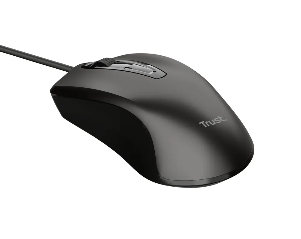 Miš TRUST Basics žicni/1200dpi/crna