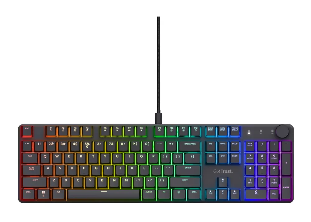 Tastatura TRUST GXT866 TORIX žicna Gaming/ Mehanička/US/crna