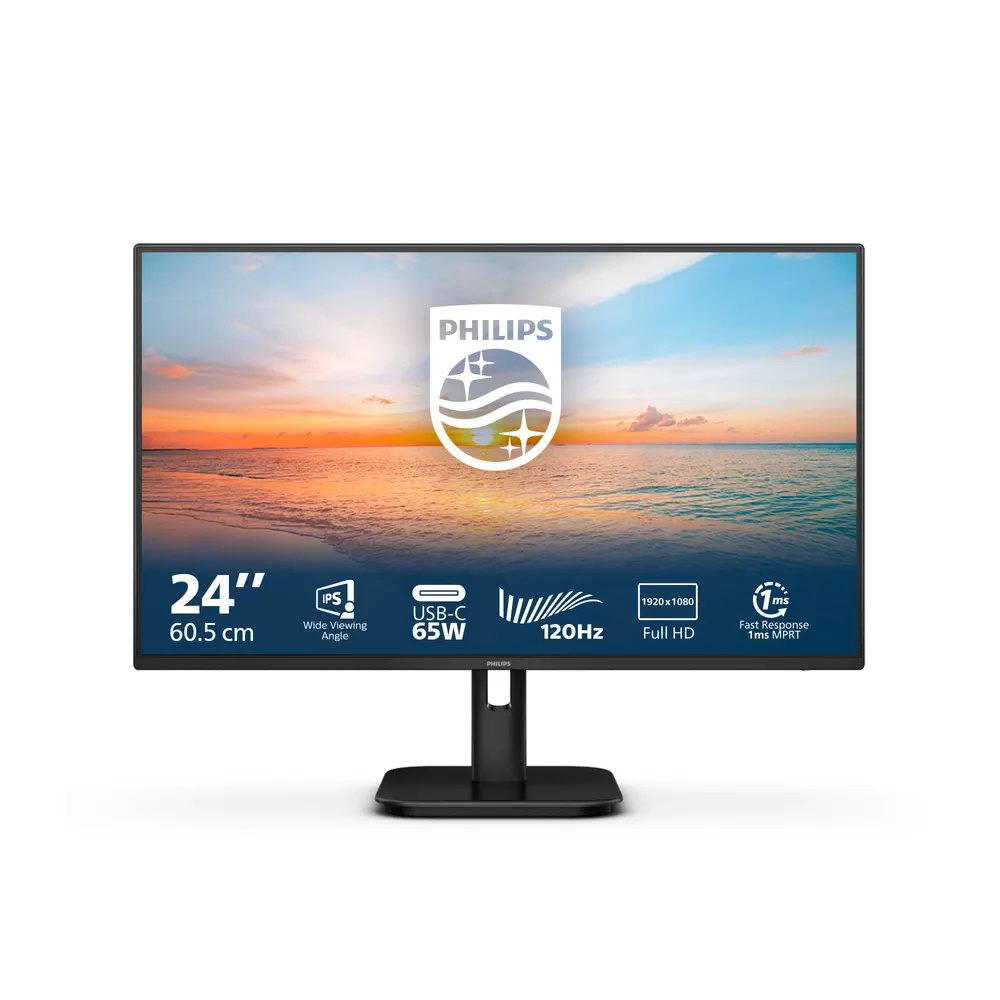 Monitor Philips 24E1N1300A/00 23.8"/IPS/1920x1080/100Hz/1ms MPRT/HDMI,USB,USB type C/zvučnici/crna