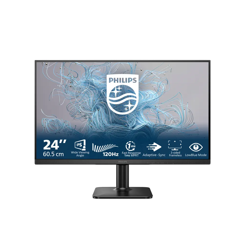 Monitor PHILIPS 24E2N1110/00 23,8"/IPS/1920x1080/120Hz/1ms MPRT/VGA,HDMI/VESA/crna
