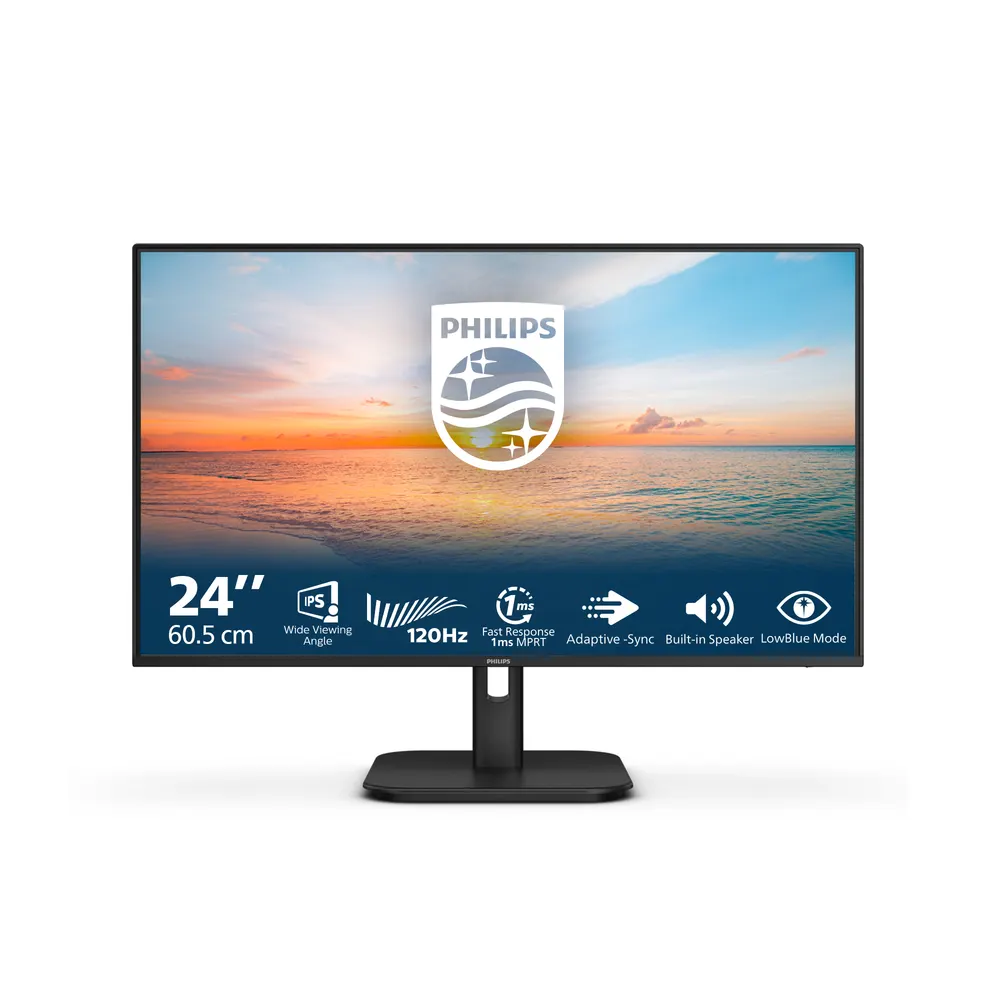 Monitor PHILIPS 24E1N1200A 23.8"/IPS/1920x1080/120Hz/4ms/VGA,HDMI,DP/Adaptive sync/zvučnici/crna