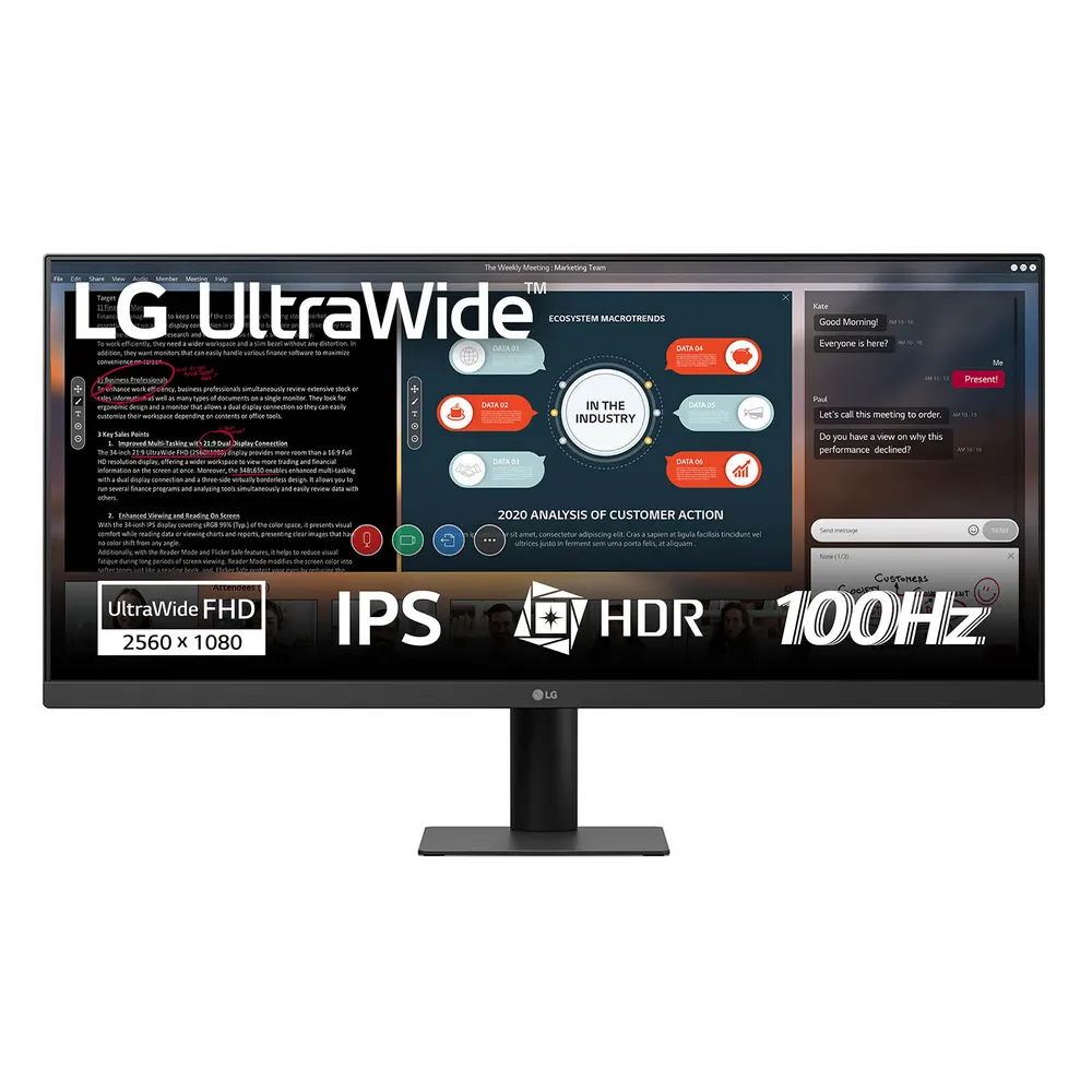 Monitor LG 29U511A-B 29"/IPS,21:9/2560x1080/100Hz/5ms GtG/HDMI,DP/Freesync/VESA/crna