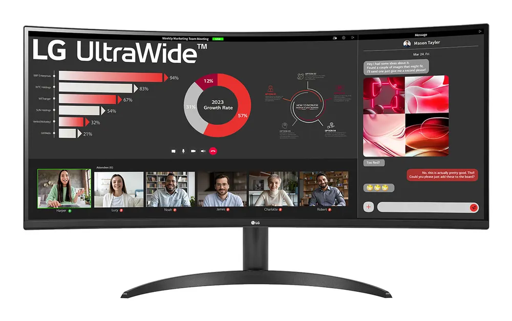 Monitor LG 34WR50QK-B.AEU 34"/VA,21:9,zakrivljen/3440x1440/100Hz/5ms GtG/HDMIx2,DP/crna