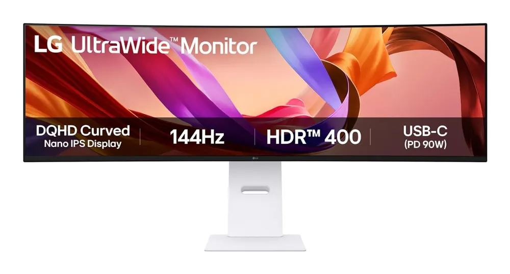 Monitor LG 49U950A-W 49"/IPS,zakrivljen,21:9/5120x1440/144Hz/1ms MBR/HDMIx2,DP,USB,USB C/Freesync