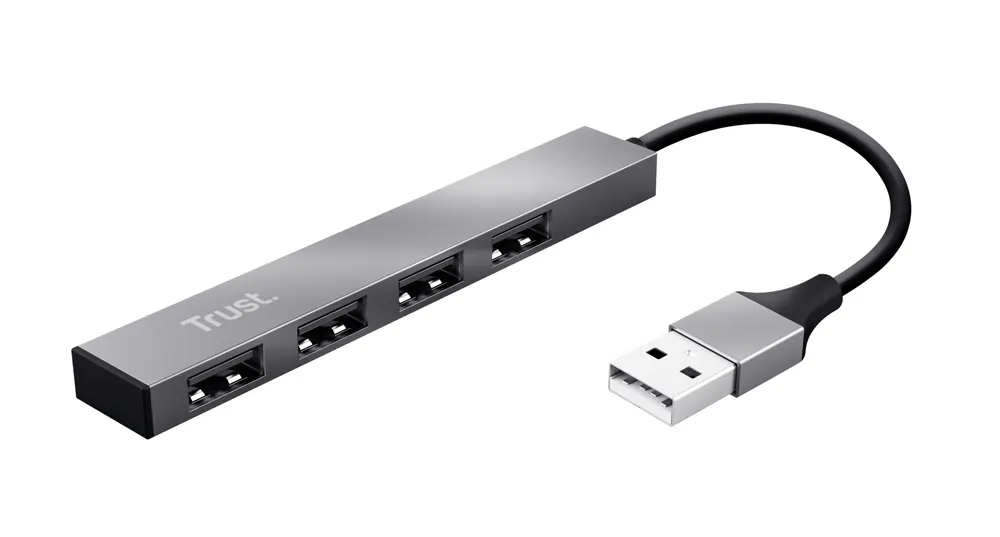 Adapter TRUST HALYX USB2.0/4xUSB/Aluminjum/siva