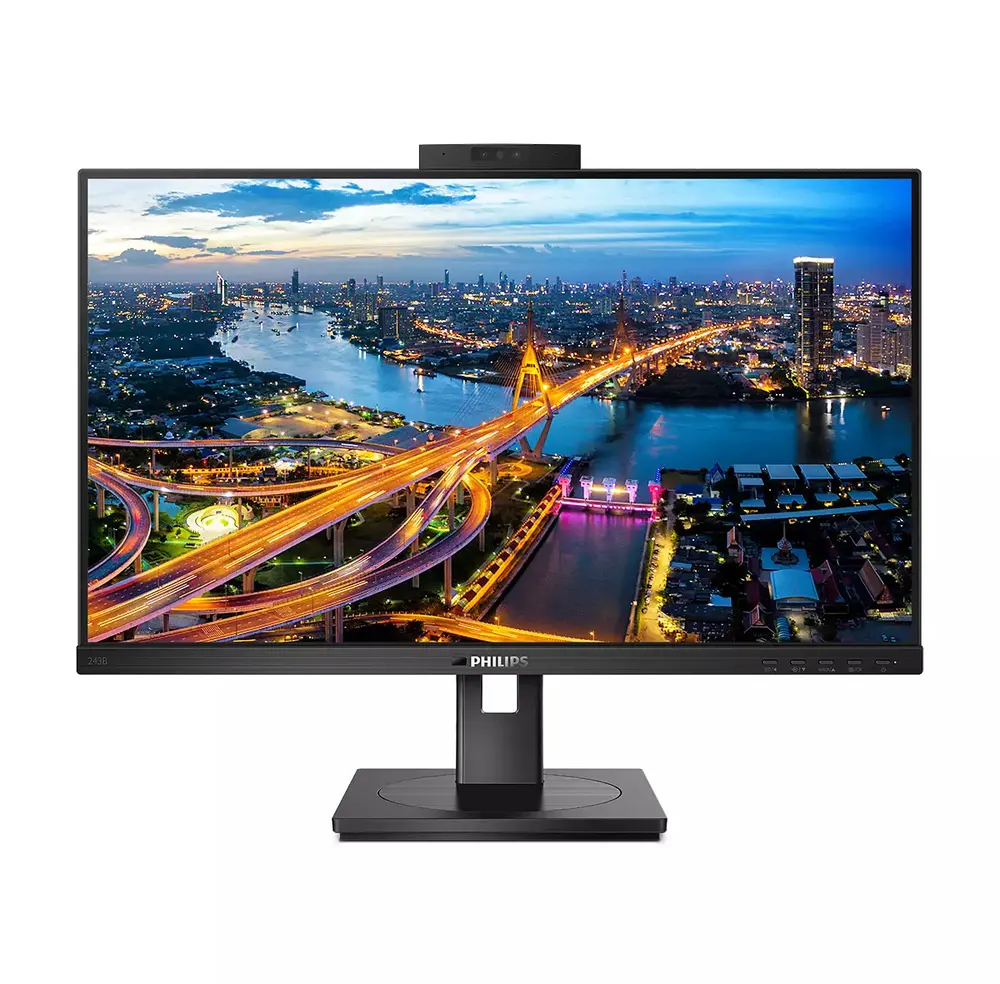 Monitor PHILIPS 243B1JH/00 23.8"/IPS/1920x1080/75Hz/4ms/HDMI,DP,USB/VESA/kamera/zvučnici/crna