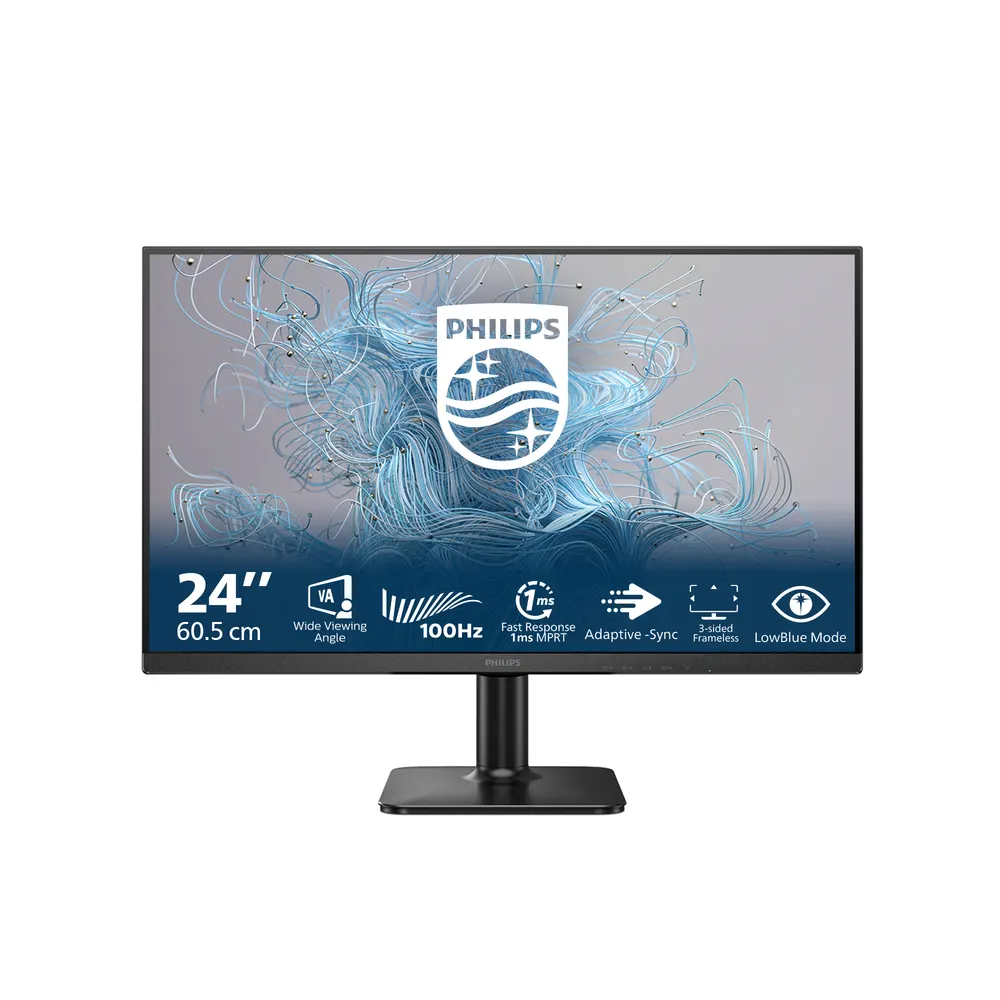 Monitor PHILIPS 24E2N1100LB/00 23,8"/VA/1920x1080/100Hz/4ms GtG/VGA,HDMI/crna