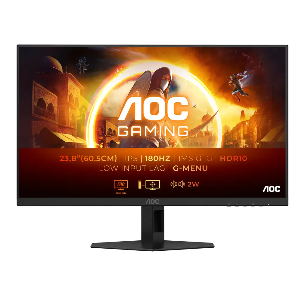 Monitor AOC 24G4XE 23.8"/IPS/1920x1080/180Hz/1ms GtG/HDMIx2,DP/Gsync/VESA/zvučnici/crna