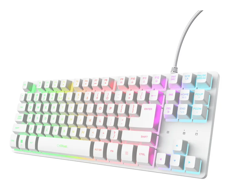 Tastatura TRUST GXT833 THADO žicna/RGB/TKL/gaming/bela