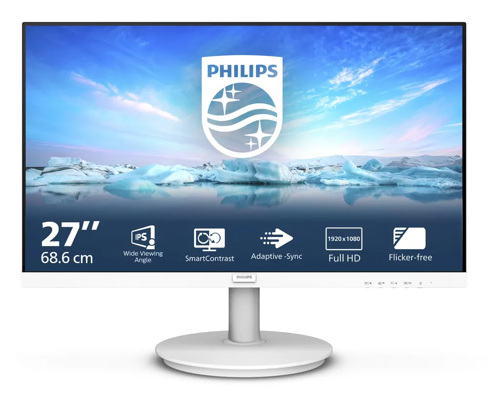 Monitor PHILIPS 271V8AW/00 27"/IPS/1920x1080/75Hz/4ms GtG/VGA,HDMI/VESA/zvučnici/bela