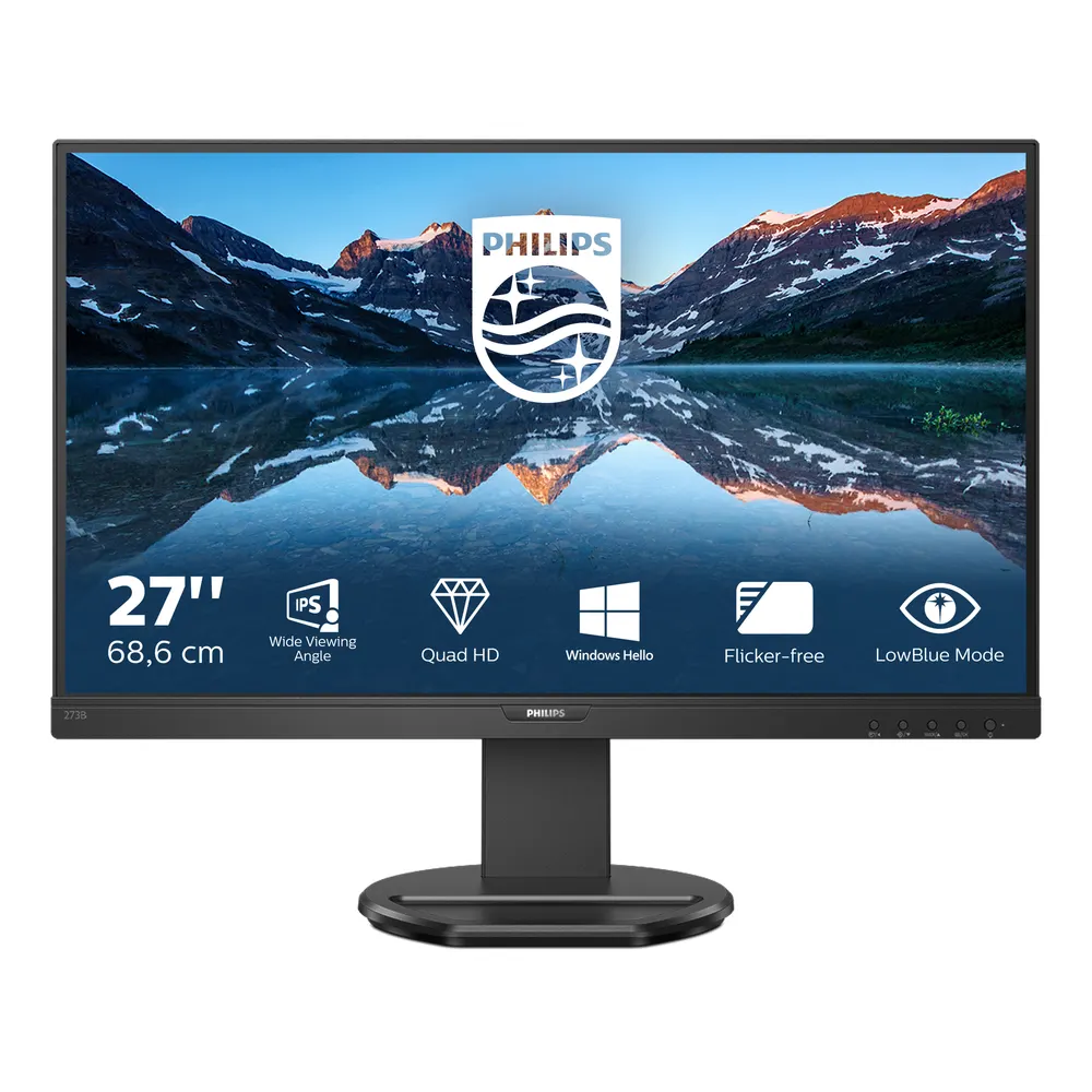 Monitor PHILIPS 276B9/00 27"/IPS/2560x1440/75Hz/4ms GtG/HDMI,DP,USB C/Pivot,visina/VESA/crna