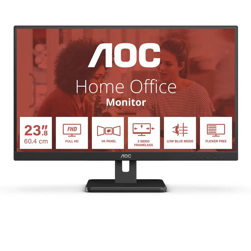 Monitor AOC 24E3UM 23.8"/VA/1920x1080/75Hz/4ms GtG/VGA,HDMI,DP,USB/zvučnici/crna