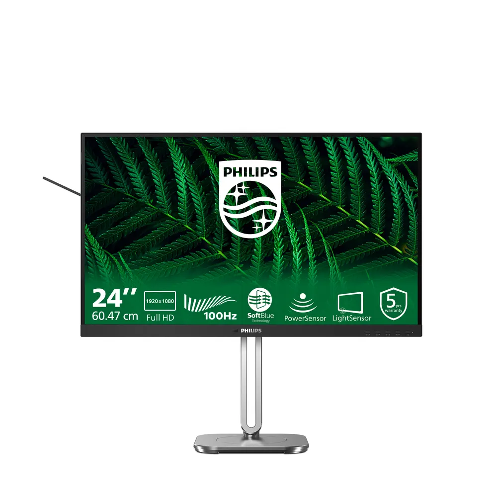 Monitor PHILIPS 24B2G5200/00 23.8"/IPS/1920x1080/100Hz/4ms GtG/VGA,HDMI,DP,USB/zvučnici/srebrnocrna