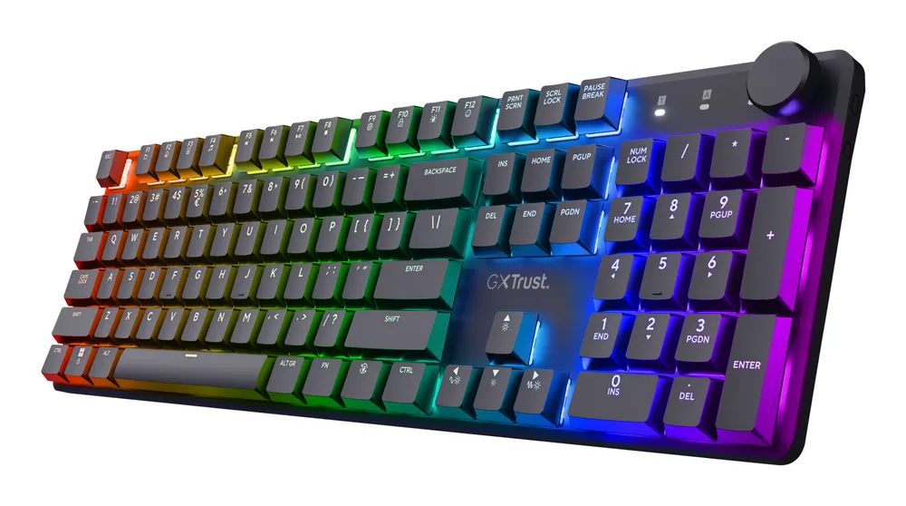 Tastatura TRUST GXT868 TORIX WRLS Mehanička/US/crna