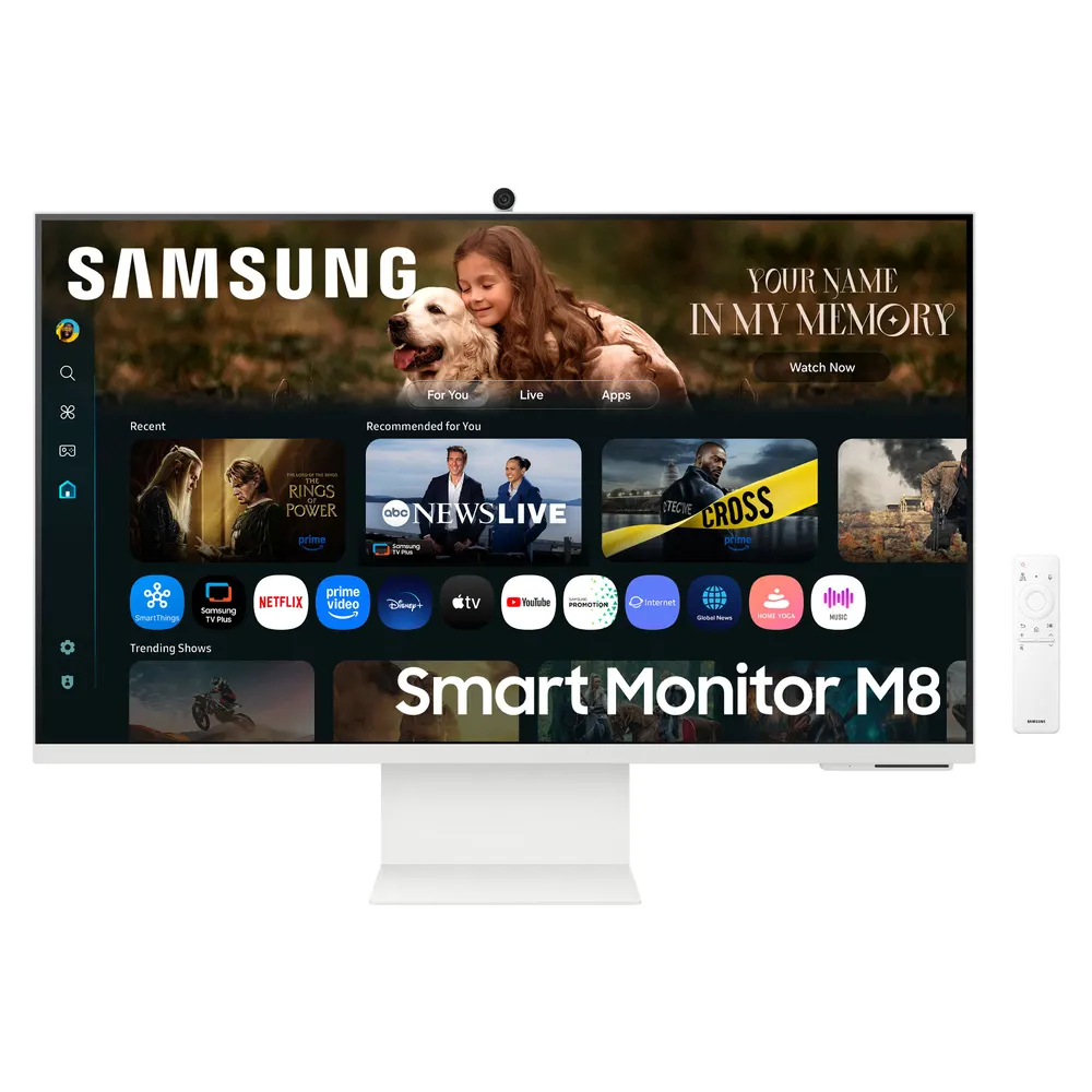 Monitor SAMSUNG LS32FM801UUXDU 32"/VA/3840x2160/60Hz/4ms GtG/HDMI,USB-C,LAN/VESA/smart/zvučnici/bela