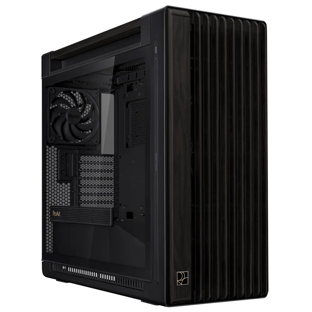 Kucište ASUS ProArt PA602 WOOD TG PWM Midi Tower/ATX/EATX/mATX/mITX/kaljeno staklo/crna