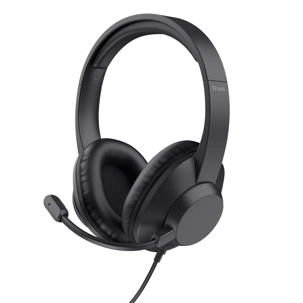 Slušalice TRUST AYDA MAX USB HEADSET/USB-C, USB-A/crna