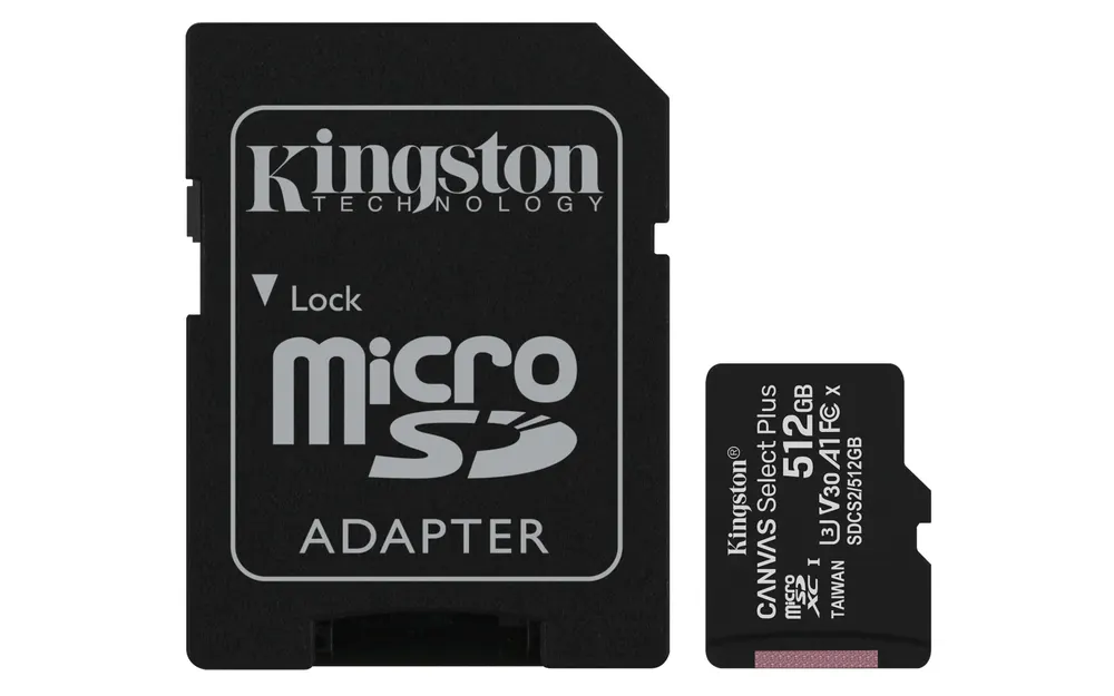 Memorije kartice KINGSTON SDCS2/512GB/microSD/512GB/Class U1/100MB/s-85MB/s+adapter