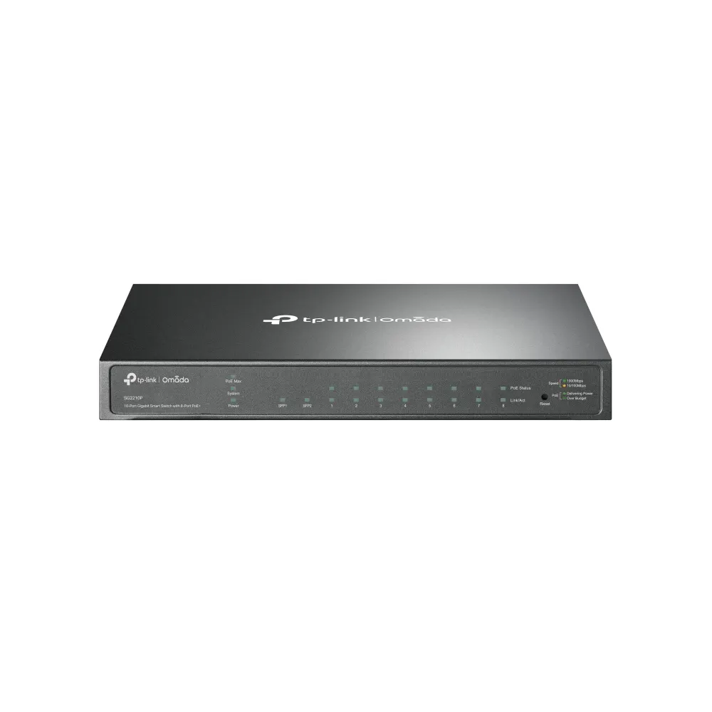 Switch TP-LINK TL-SG2210P(T1500G-10PS) Gigabit/10x RJ45/1Gbps/Smart/8x POE+/Desktop metalno kućište