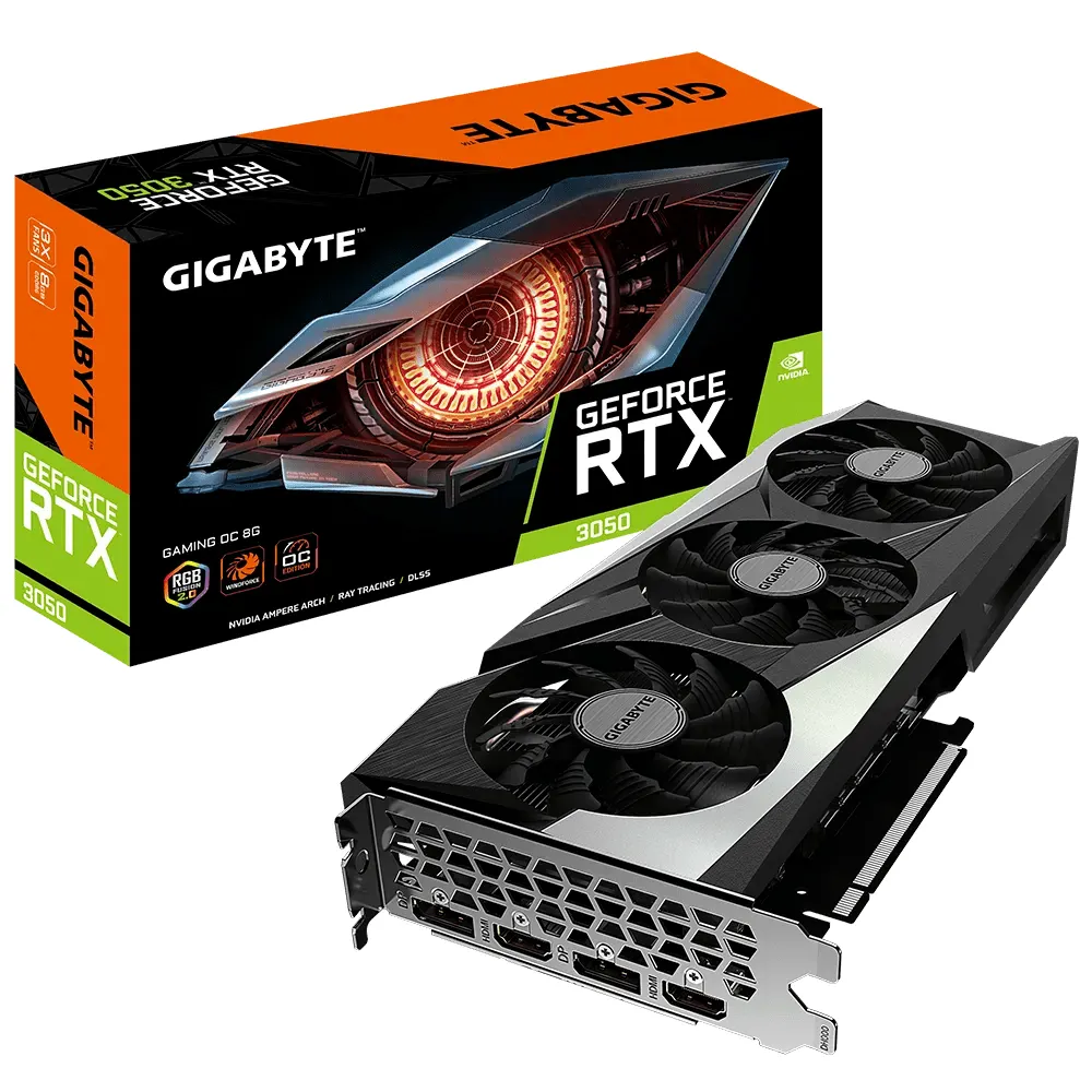 Grafička karta GIGABYTE RTX3050 GV-N3050GAMING OC-8GD 1.0 NVD/8GB/GDDR6/128bit/crna