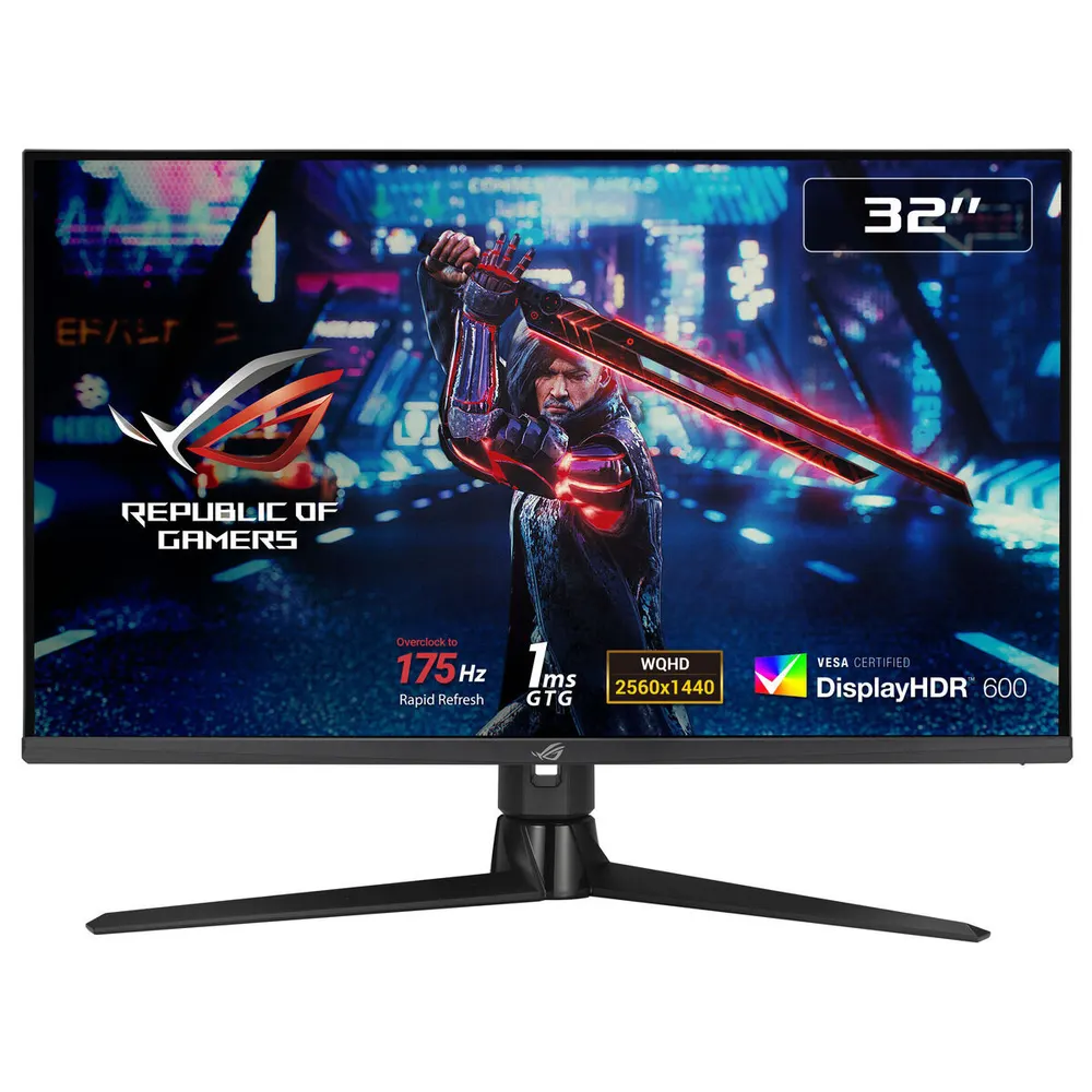 Monitor ASUS ROG XG32AQ 31.5"/IPS/2560x1440/175Hz/1ms GtG/HDMIx2,DP,USB/Gsync,freesync/VESA/visina