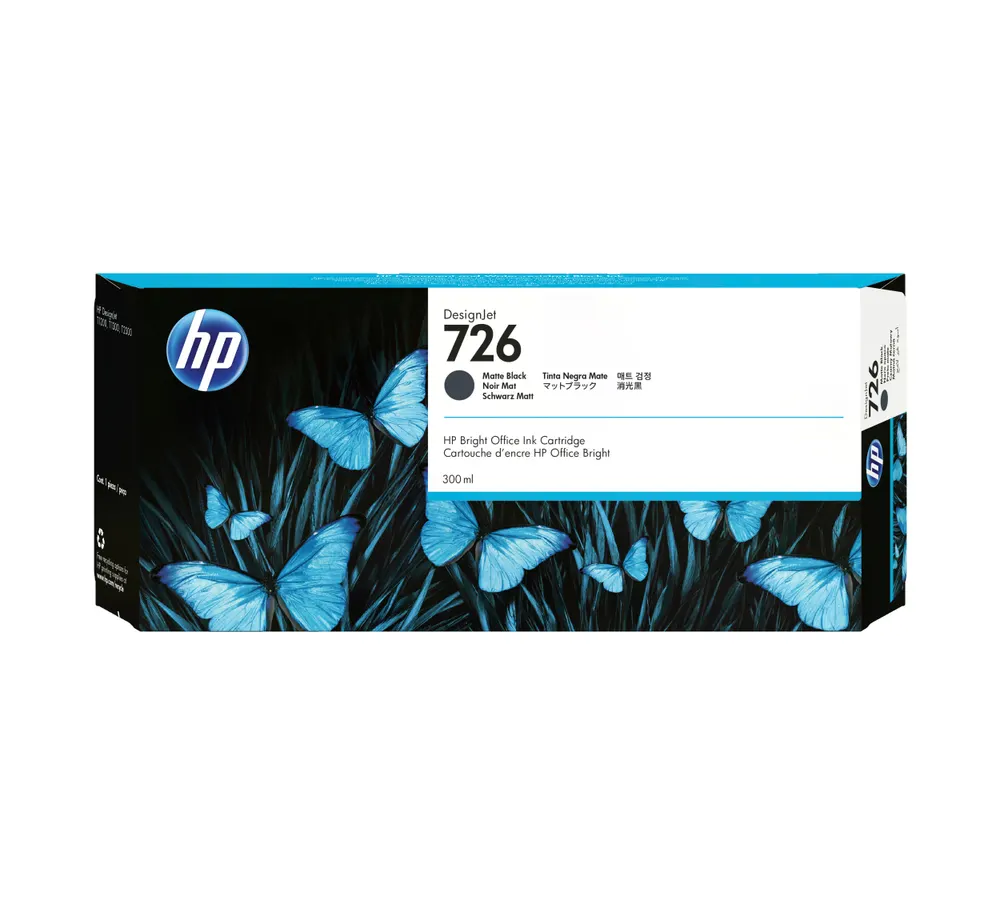 Kertridž HP 726 300ml/mat crna