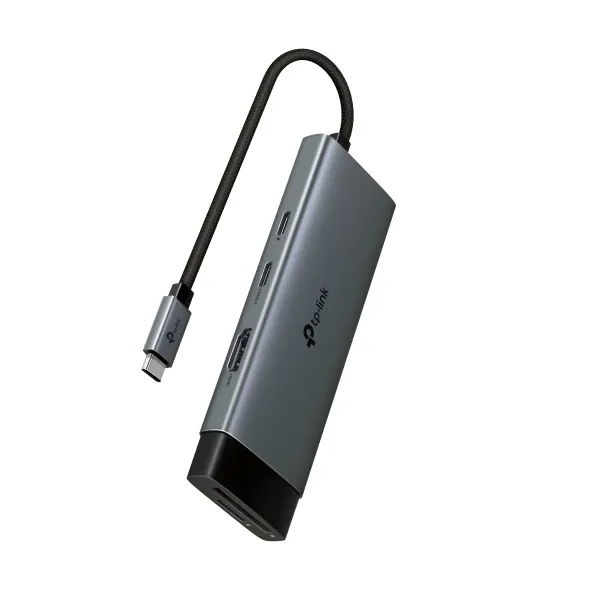 Hub TP-LINK USB Type-C 7-Port Hub/1USB-C /1 HDMI 4K 60Hz Port,1 × USB-C PD 100W Port,1 × SD