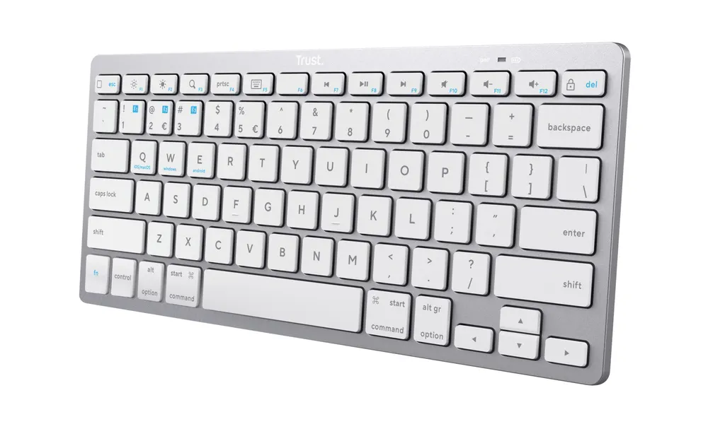 Tastatura TRUST Basics Bluetooth/US/sivo bela