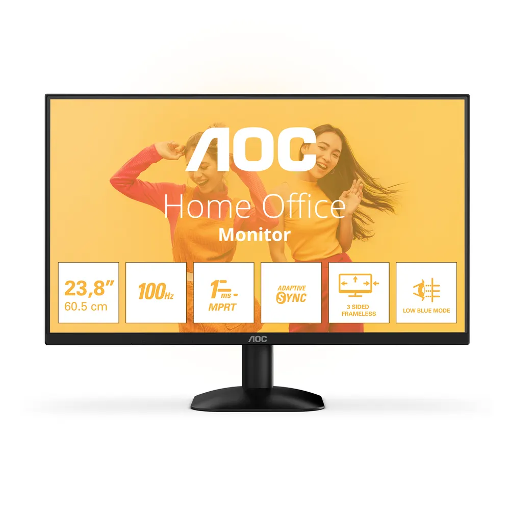 Monitor AOC 24B35HM2 23.8"/VA/1920x1080/100Hz/1ms MPRT/HDMI,VGA/VESA/crna
