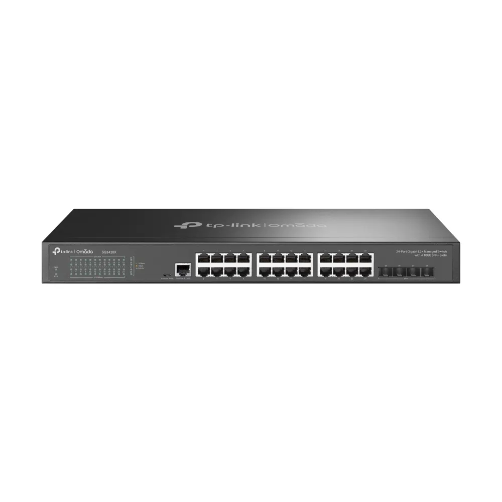 Switch TP-LINK TL-SG3428X Gigabit 24xGlan/4 10G SFP+/1 RJ45 Console Port/1 Micro-USB Console Port