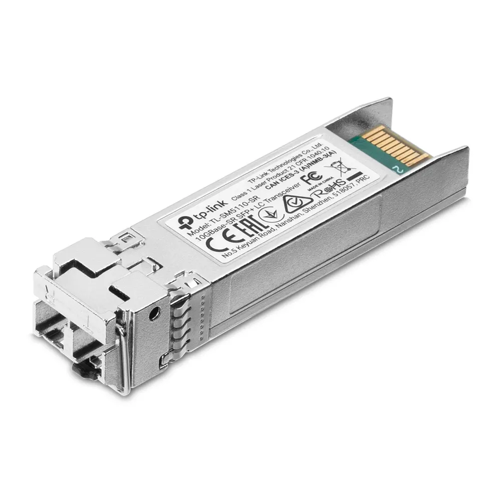 Tranciever TP-LINK  SM5110-SR/10G base-SR SFP+ LC Transceiver SPEC: 850nm Multi-mode, LC Duplex Conn