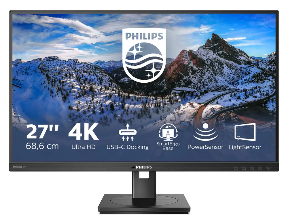 Monitor PHILIPS 279P1/00 27"/IPS/3840x2160/60Hz/4ms GtG/HDMIx2,DP,USB,RJ45/pivot,visina/zvučnici