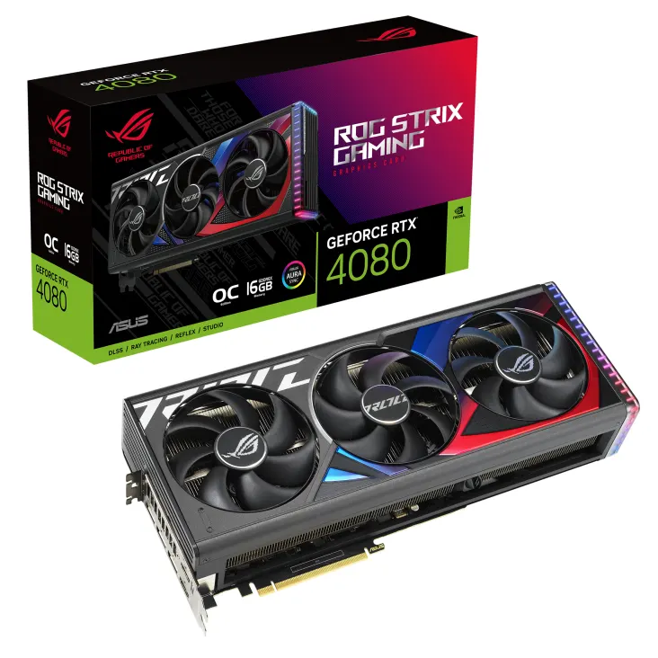 Grafička karta ASUS ROG-STRIX-RTX4080-O16G-GAMING NVD/16GB/GDDR6X/256bit/crna