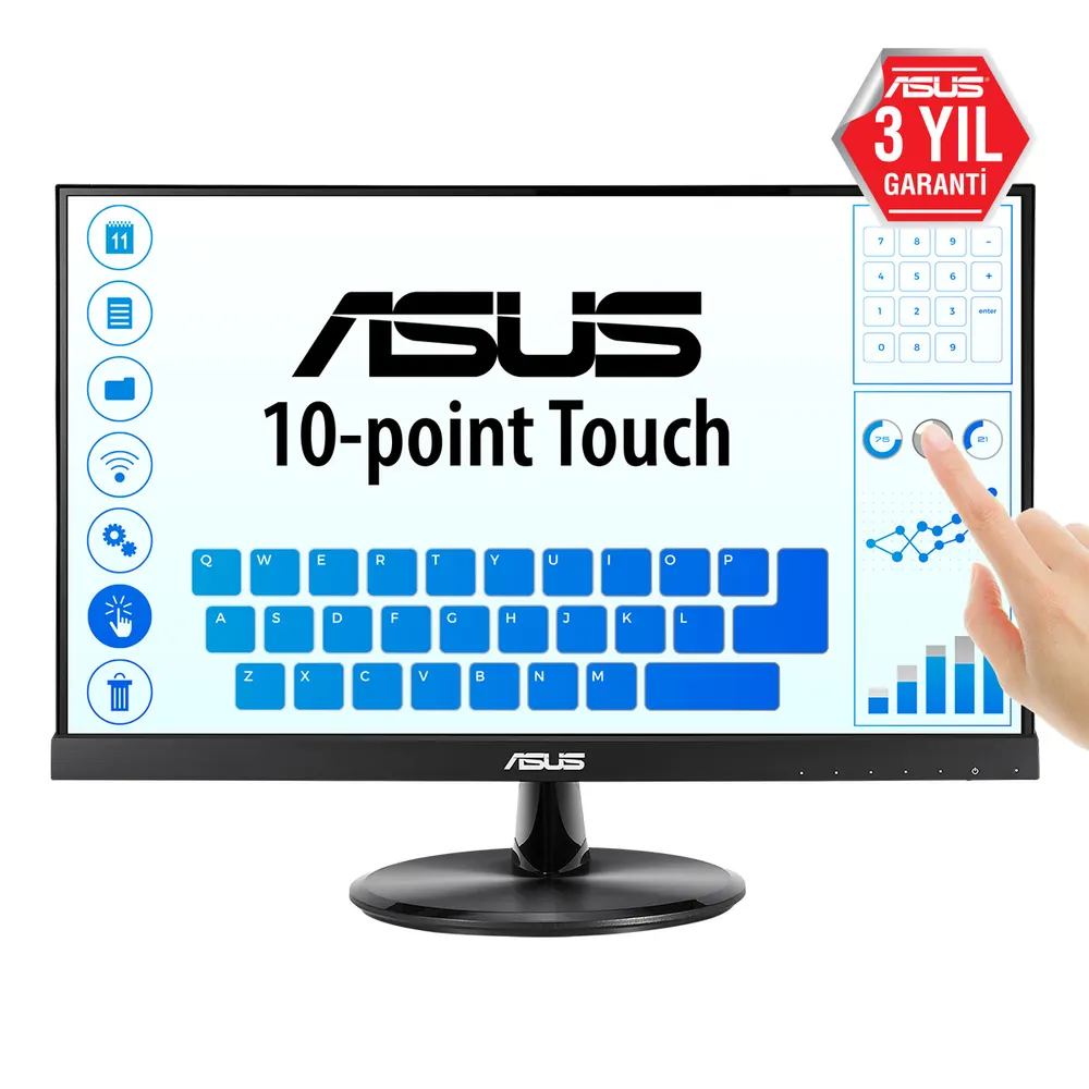 Monitor ASUS VT229H 21.5"/IPS, touch/1920x1080/60Hz/5ms GtG/VGA,HDMI/VESA/zvučnici/crna