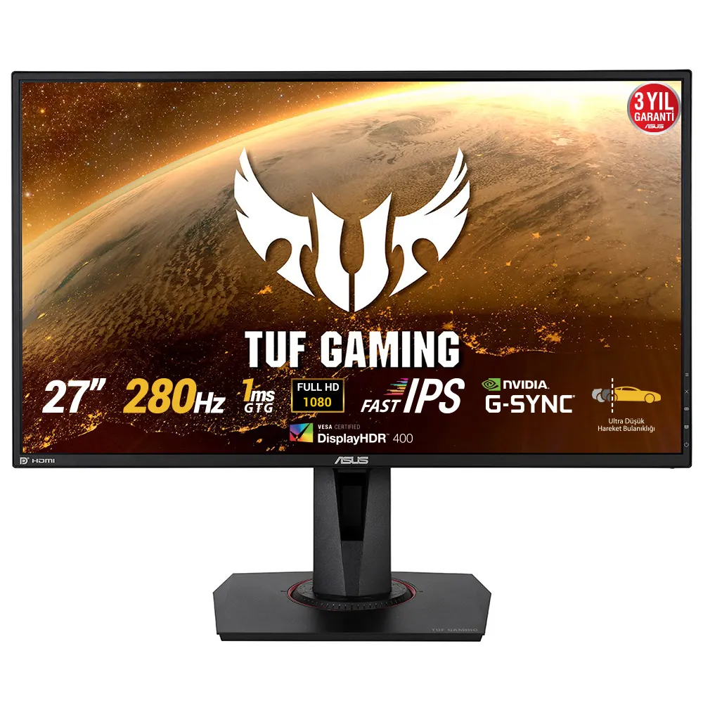 Monitor ASUS TUF VG279QM 27"/IPS/1920x1080/280Hz/1ms GtG/HDMIx2,DP/G-sync/Vesa/Pivot/Zvučnici