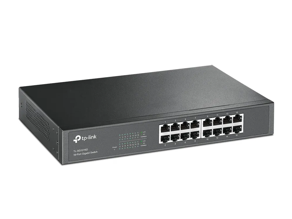 Switch TP-LINK TL-SG1016D Gigabit/16x RJ45/10/100/1000Mbs/Rackmount metalno kućište