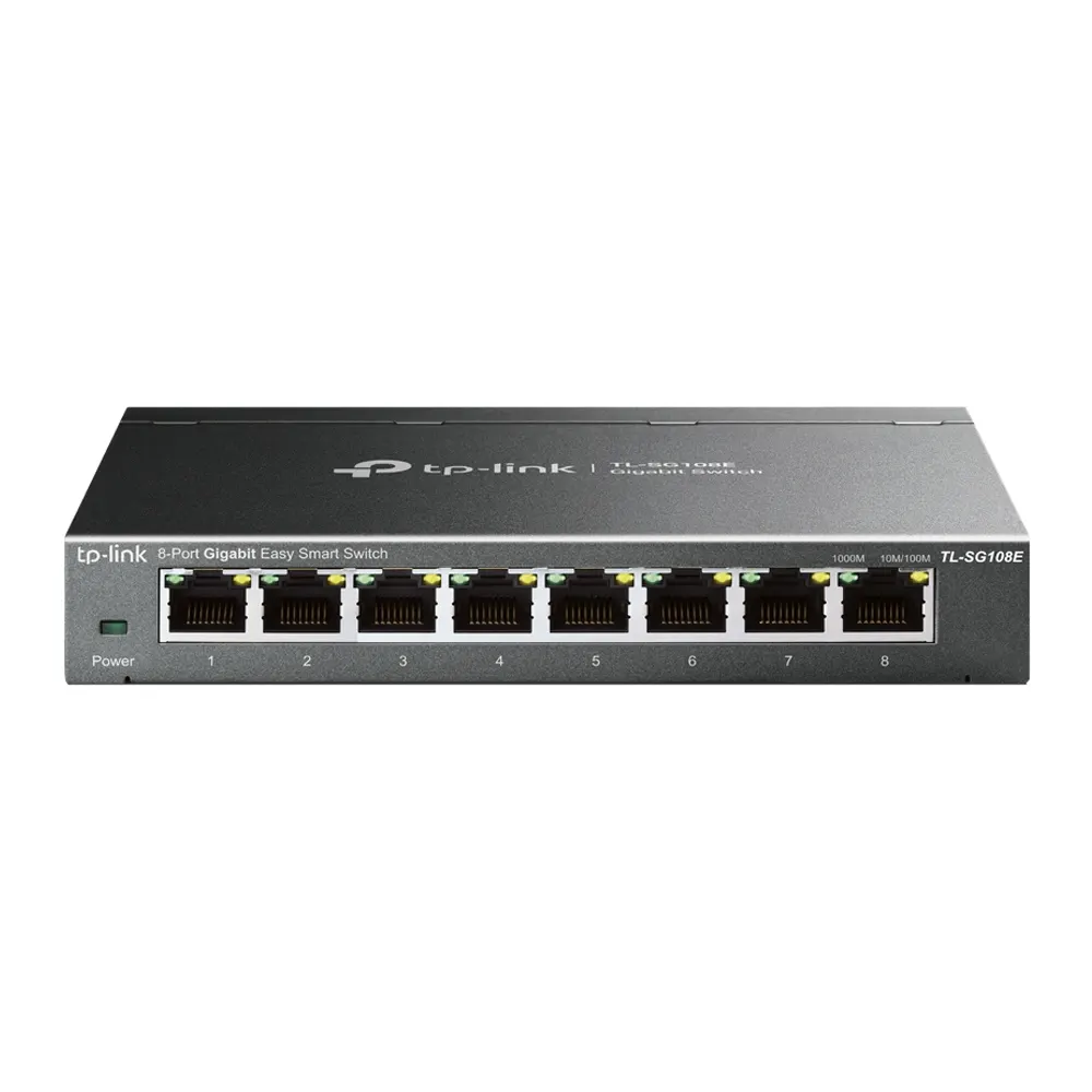 Switch TP-LINK TL-SG108E Gigabit/8x RJ45/10/100/1000Mbps/eSmart/Desktop metalno kućište