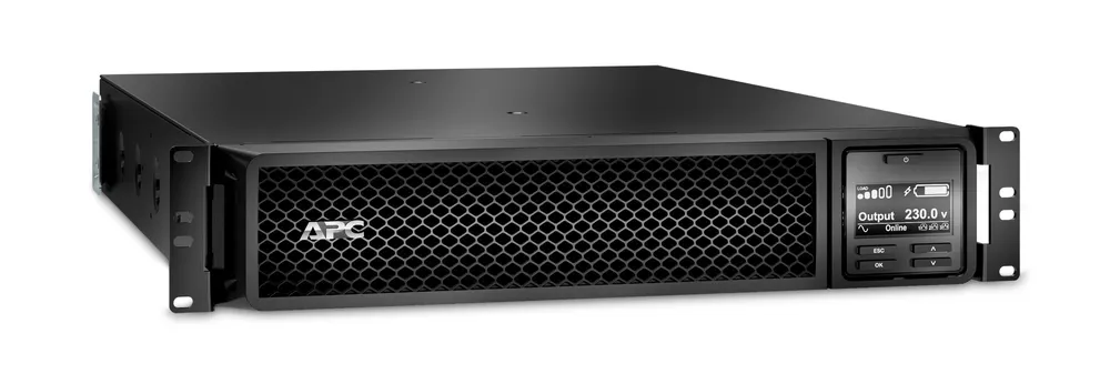 UPS, APC, Smart-UPS, 3000VA, On-Line, doble conv, Rack 2U , 230V, 8xC13+2xC19, SmartSlot, rail set