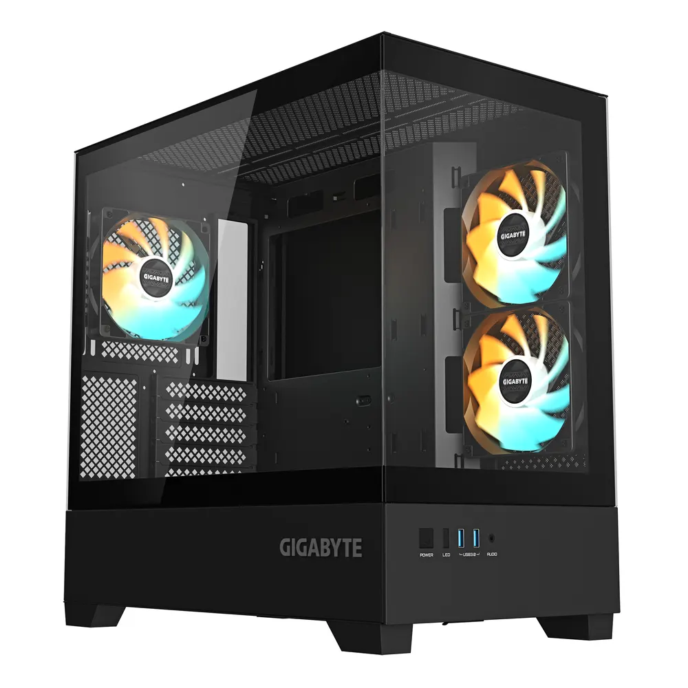 Kucište GIGABYTE C201P Panoramic Micro-ATX/Mini-ITX/bez napajanja/crna