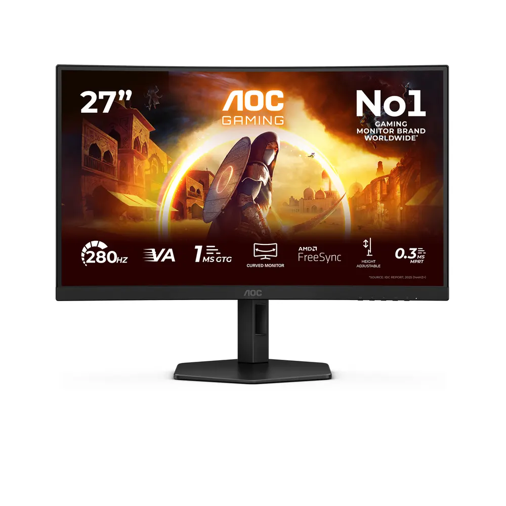 Monitor AOC C27G4ZXU 27"/VA/1920x1080/280Hz/1ms GtG/HDMIx2,DP,USB/freesync/Pivot,visina/VESA/crna