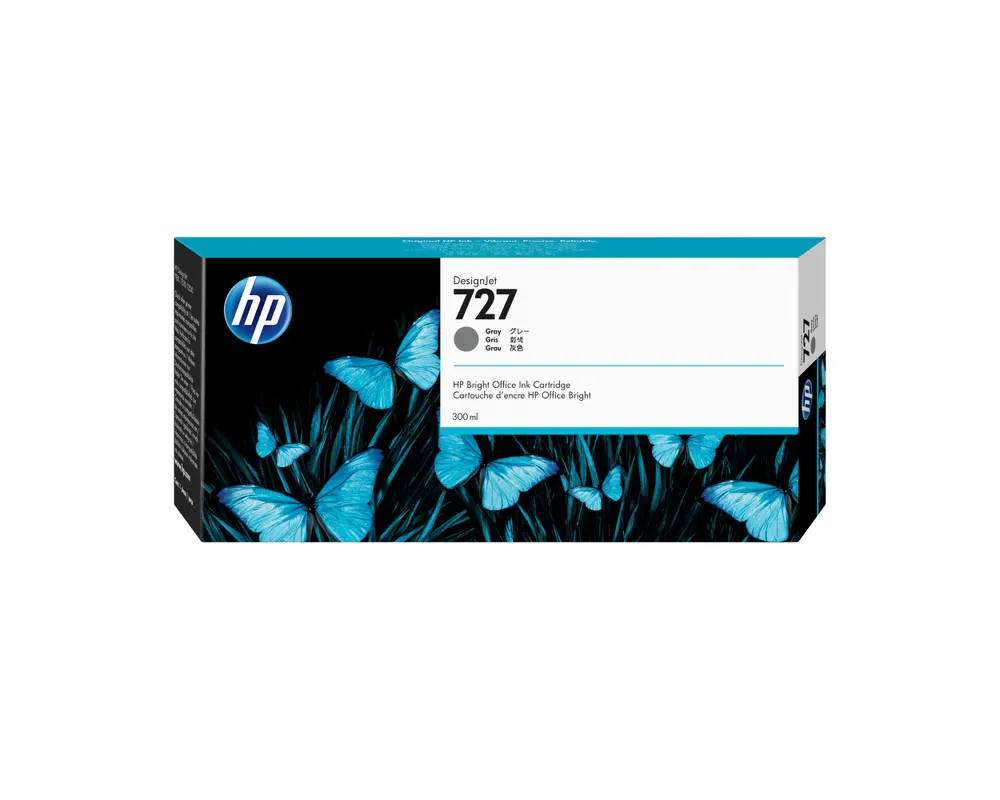 Kertridž HP 727 300ml/siva